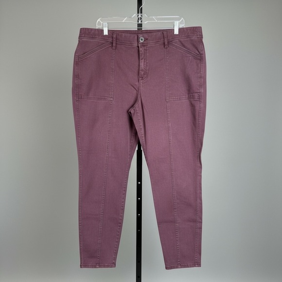Lane Bryant Purple Lyocell Blend Utility Style Plus Size Pants Sz 22 Workwear # - Picture 1 of 5